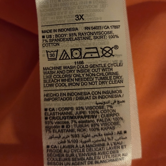 NWT Old Navy Maxi Dress Coral Pink Sleeveless Tank Women's Size 3X Pockets - Picture 9 of 10